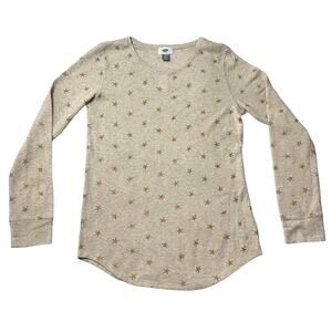 Old Navy Kids Glitter Star Thermal Top Size XXL (16) NEW Base Layer Casual
